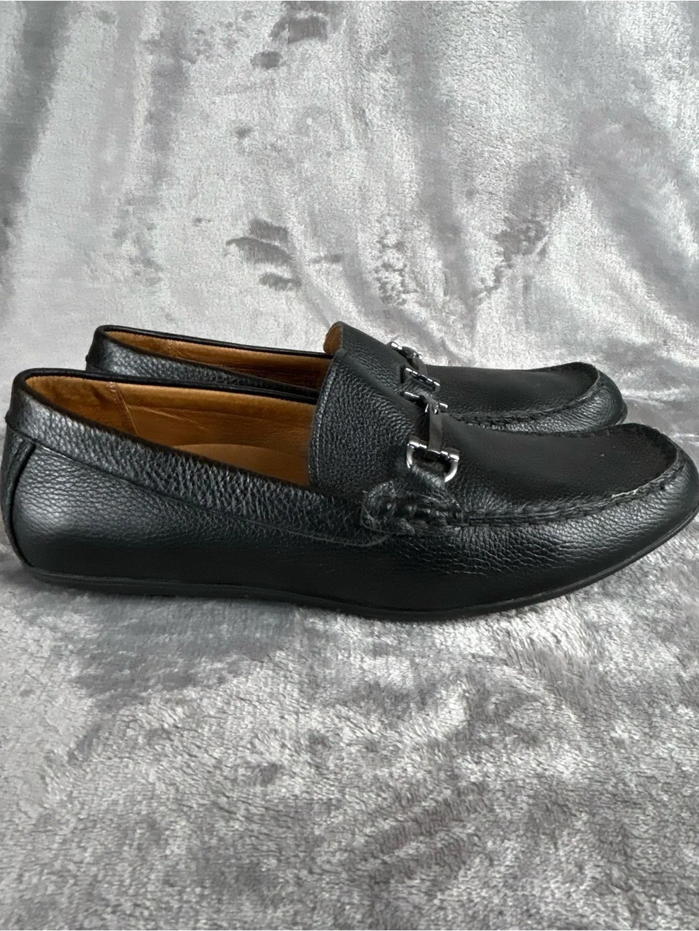 Vionic‎ Mason Loafers Men’s Size 10.5 Black Suede Slip-On Driving Shoes Horsebit
